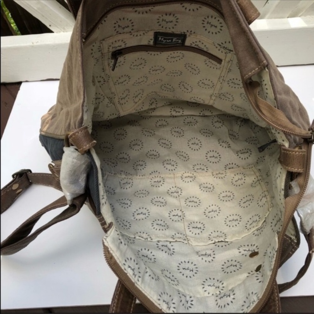 Myra bag Life Always Shoulder Purse  Canvas - Picture 5 of 8